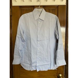 Brioni blue stripe dress shirt